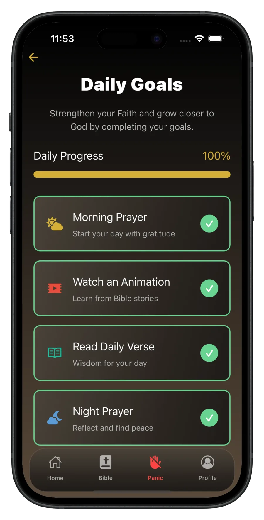 AniBible Daily Goals