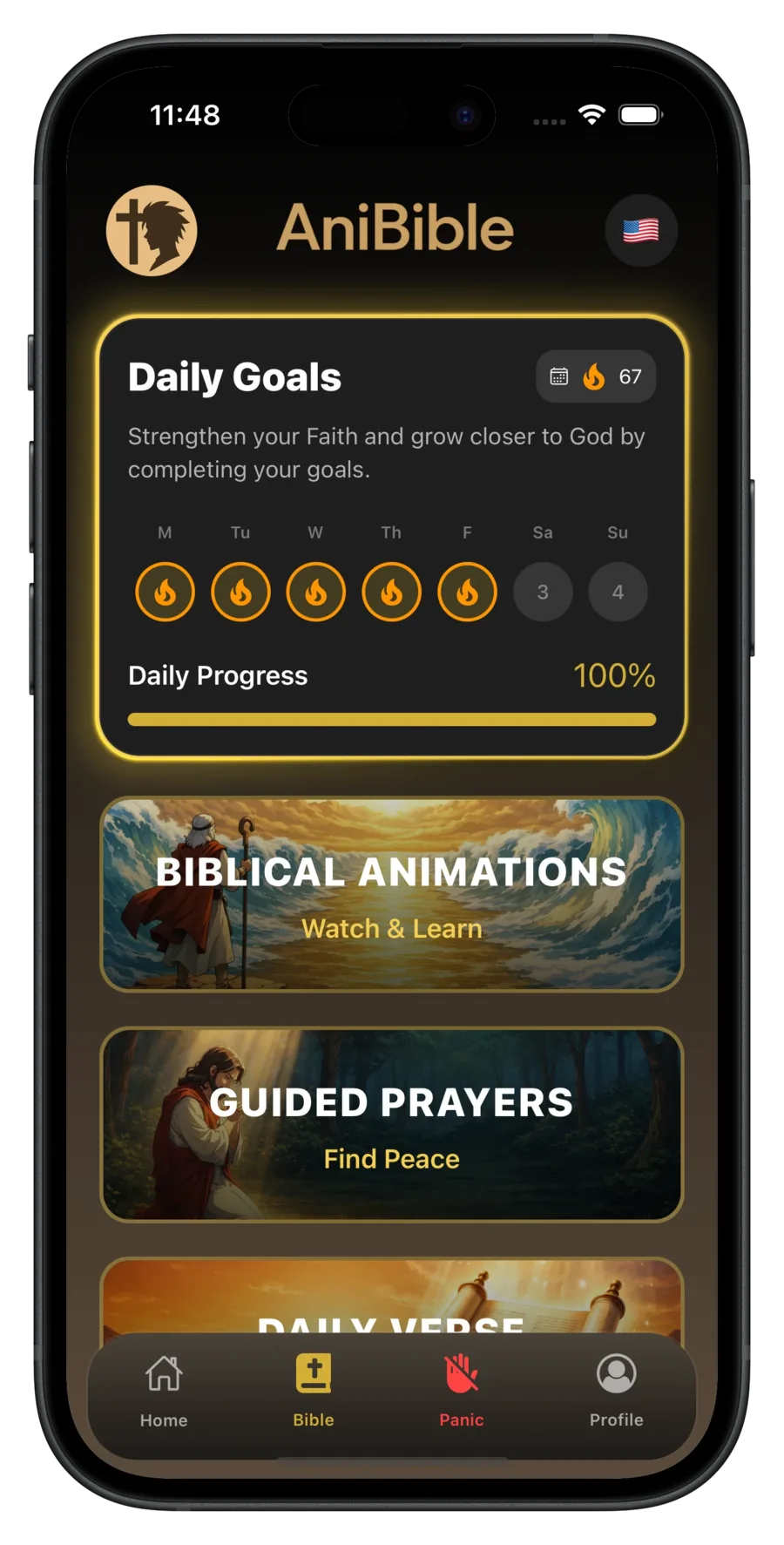 AniBible App Home Screen