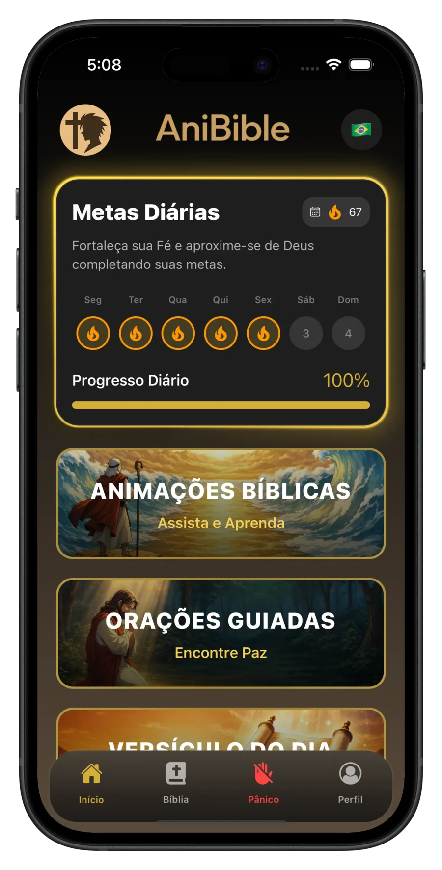 AniBible App Home Screen